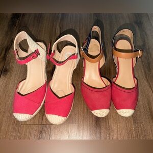 Stylish Red Espadrille Sandals